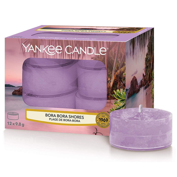 Enjoy up to 6 hours of delightful aroma with the 12 tea lights by Yankee Candle.