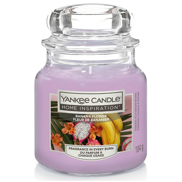 Two medium jars with the exotic Banana Flower fragrance, enhancing your ambiance.
