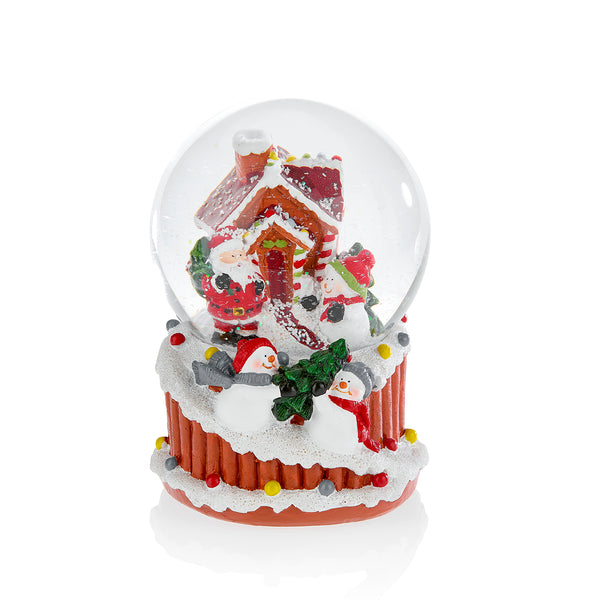 Christmas Musical Snowglobe - Battery & LED - Gingerbread House