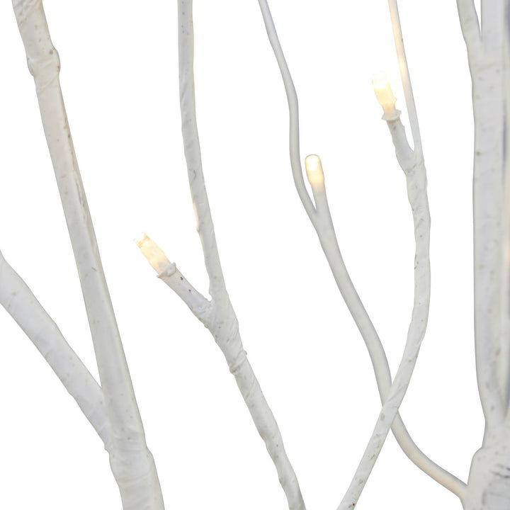 Experience the magic of winter with our 6-foot Celebright birch tree lights, casting a warm white glow reminiscent of a winter wonderland.