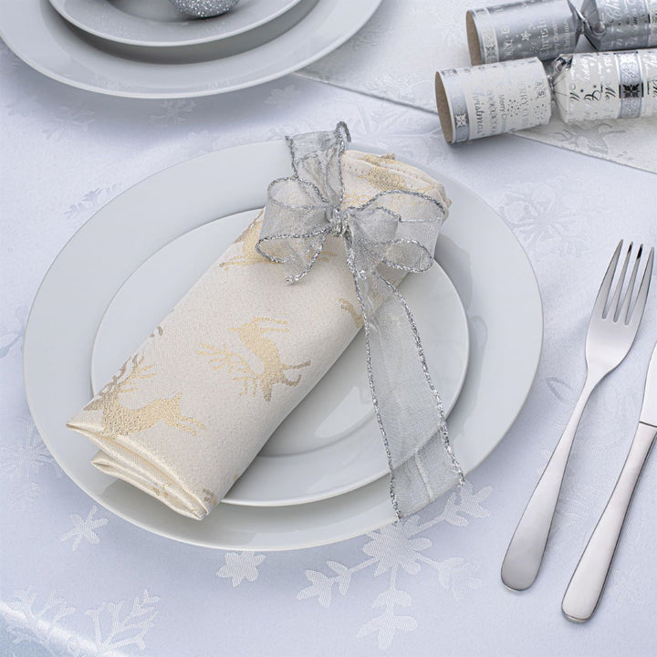 Set the Holiday Scene with Celebright Christmas Tablecloth & Napkins