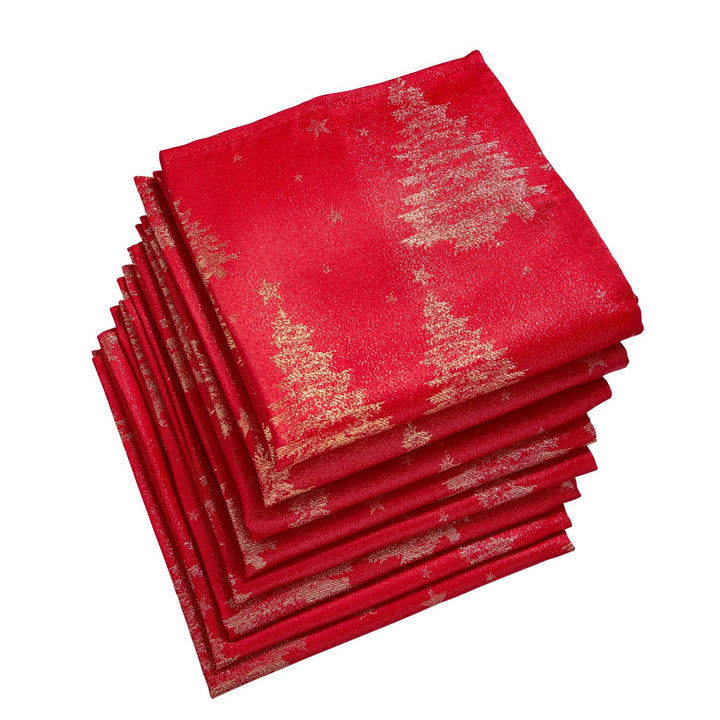 Chic metallic napkins set, adding a touch of glamour to your holiday dining experience