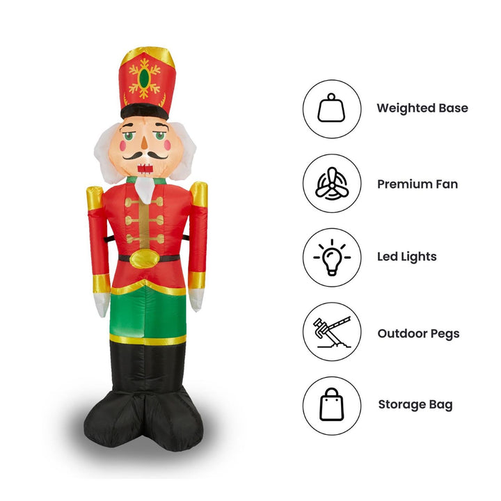 Add outdoor elegance to your holiday decor with Celebright's light-up Nutcracker decorations.