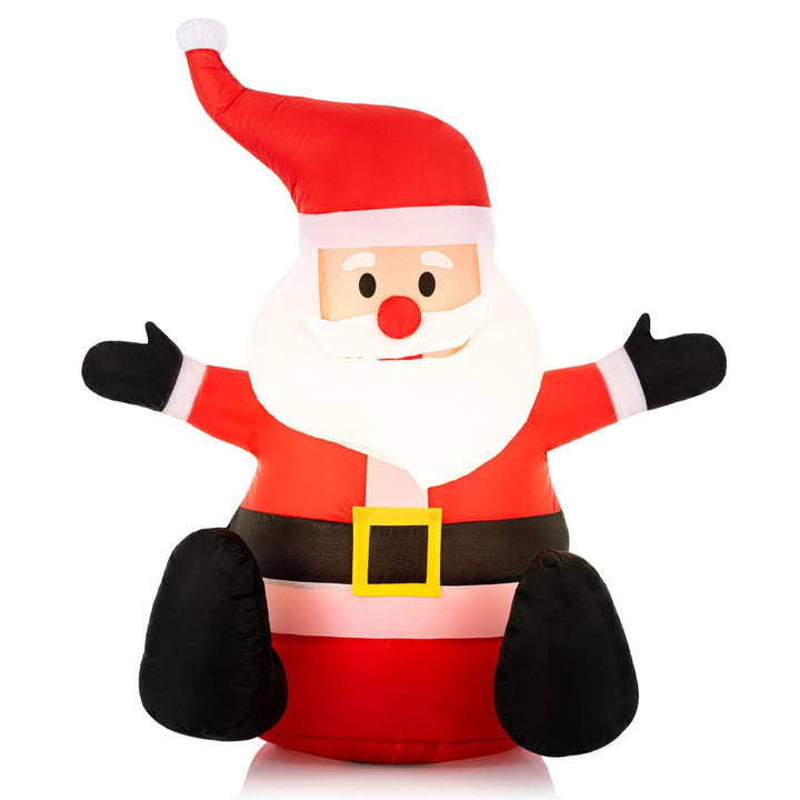 Transform your porch with self-inflating Santa Claus Christmas decorations by Celebright.