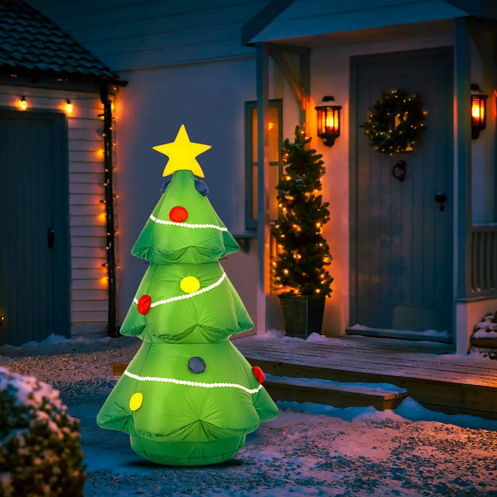 Celebright Self-Inflating Christmas Tree - Light Up Porch Decorations
