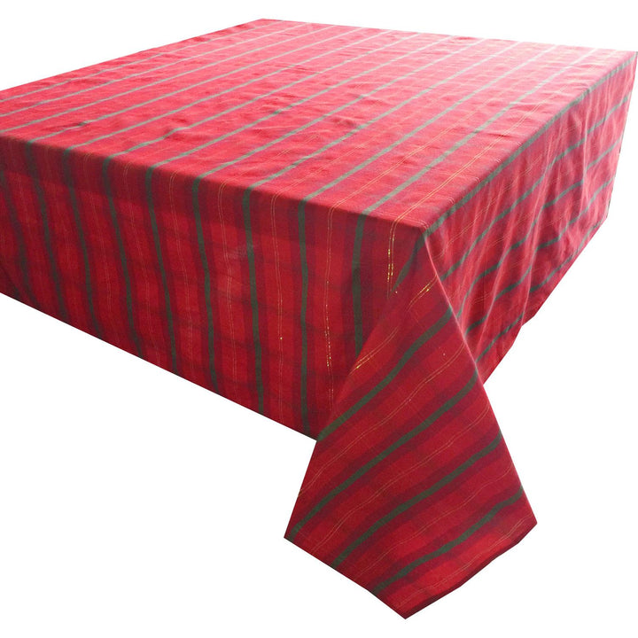 Tartan tablecloth from Celebright, perfect for Christmas holidays.