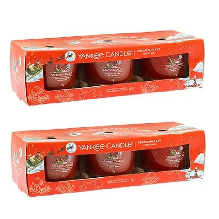 Christmas Eve Yankee Candle 3 Pack Filled Votives  - Set of 2