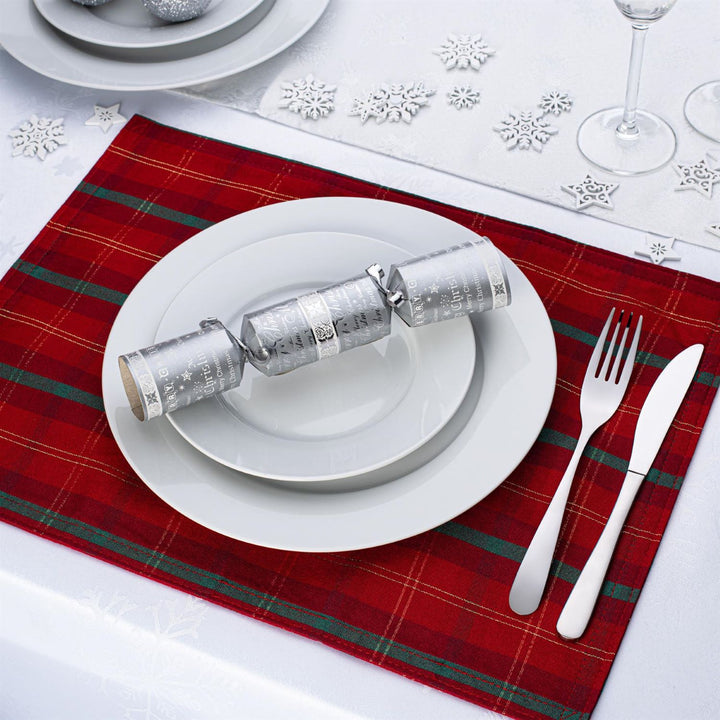 Christmas Metallic Tartan Placemat for a festive table - from Celebright
