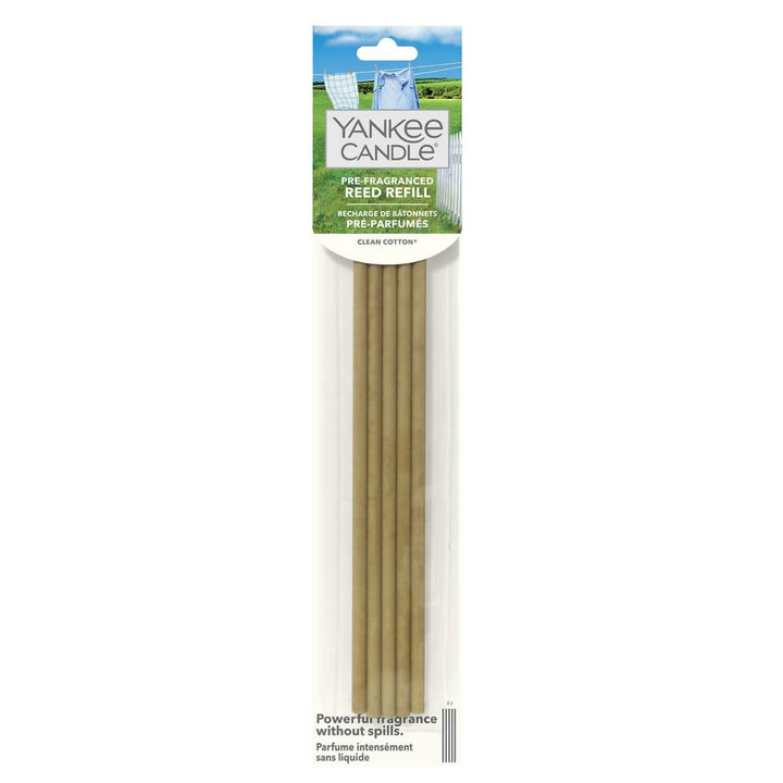 Keep your space smelling fresh with these Yankee Reed Diffuser Refill Sticks in the clean cotton scent - 5 count.