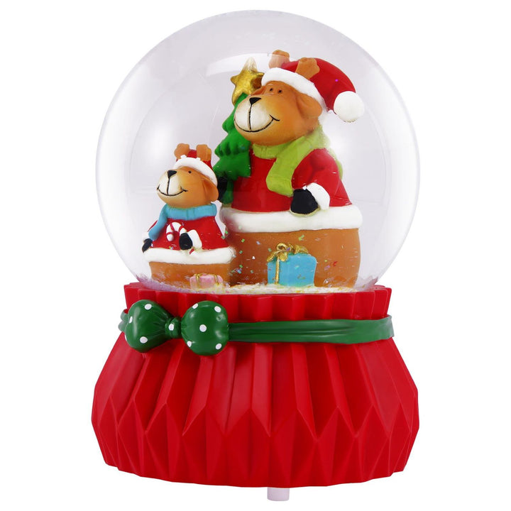 Exquisite Reindeer Family snowglobe, a unique and exclusive holiday decoration by Celebright.