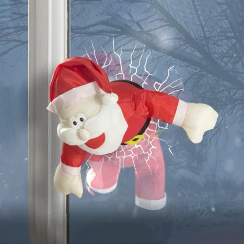 Crashing Santa Animated Christmas Window Decoration Celebright UK