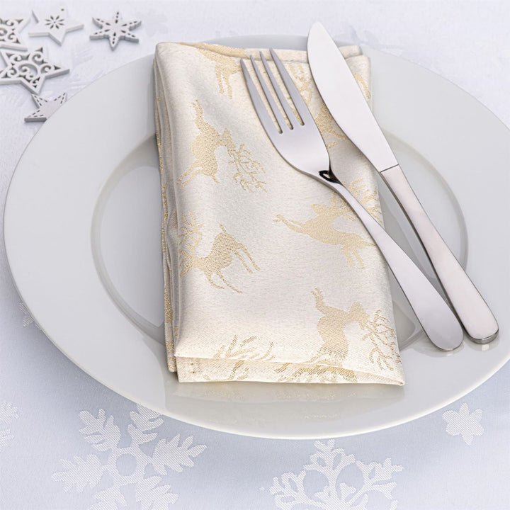 Get Ready to Celebrate with Metallic Deer Christmas Table Decor