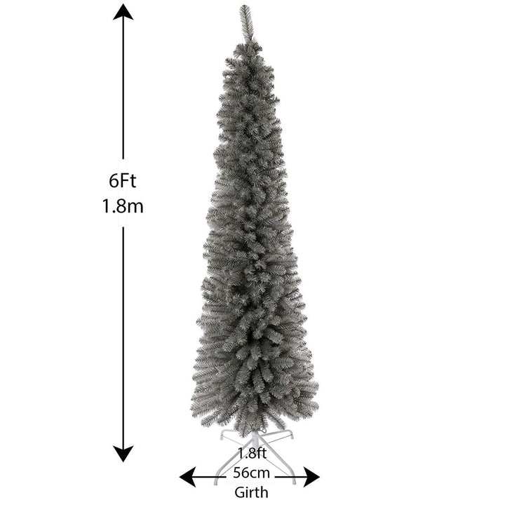 Transform your space into a versatile holiday canvas with a 6ft Grey Artificial Christmas Tree.