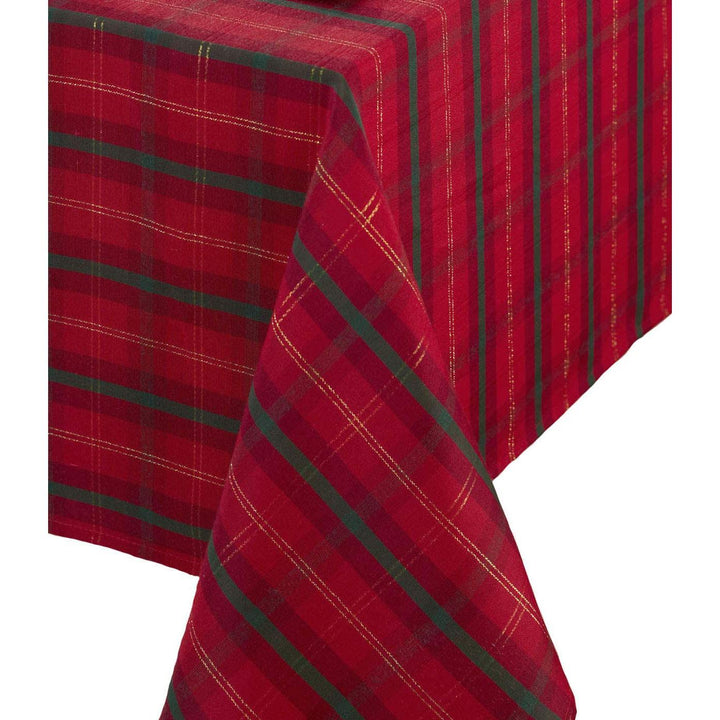 Elegantly adorned Christmas Tartan tablecloth -Celebright
