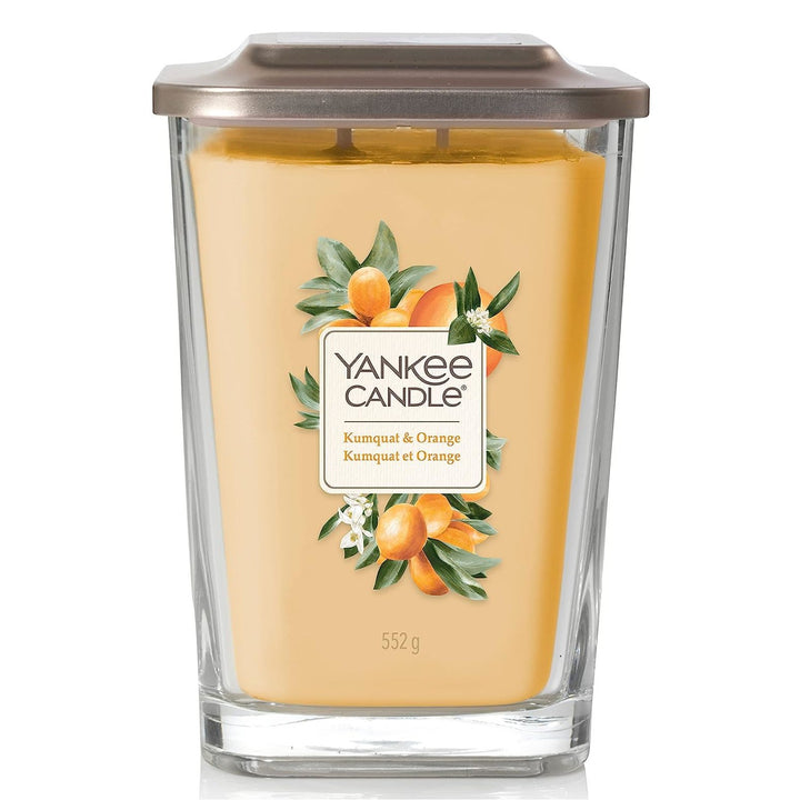 Kumquat & Orange scented candle from Yankee Candle's Elevation Range - A zesty and refreshing choice.