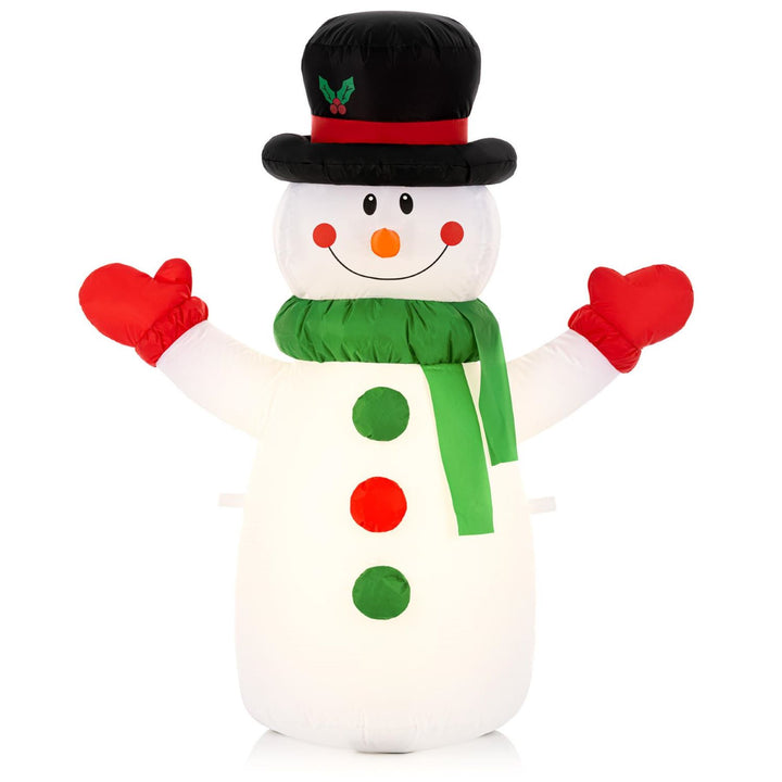 Add holiday cheer to your outdoor space with Celebright's light-up Snowman porch decorations.