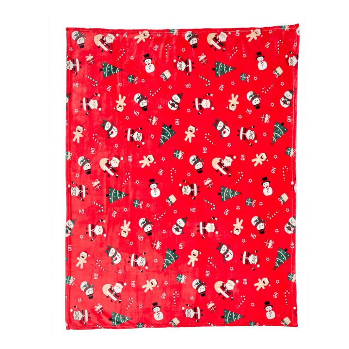 Indulge in luxury with our red fleece throw from the Jolly Holiday collection. This 50x60 inch throw offers supreme softness and warmth, crafted entirely from 100% recycled materials.
