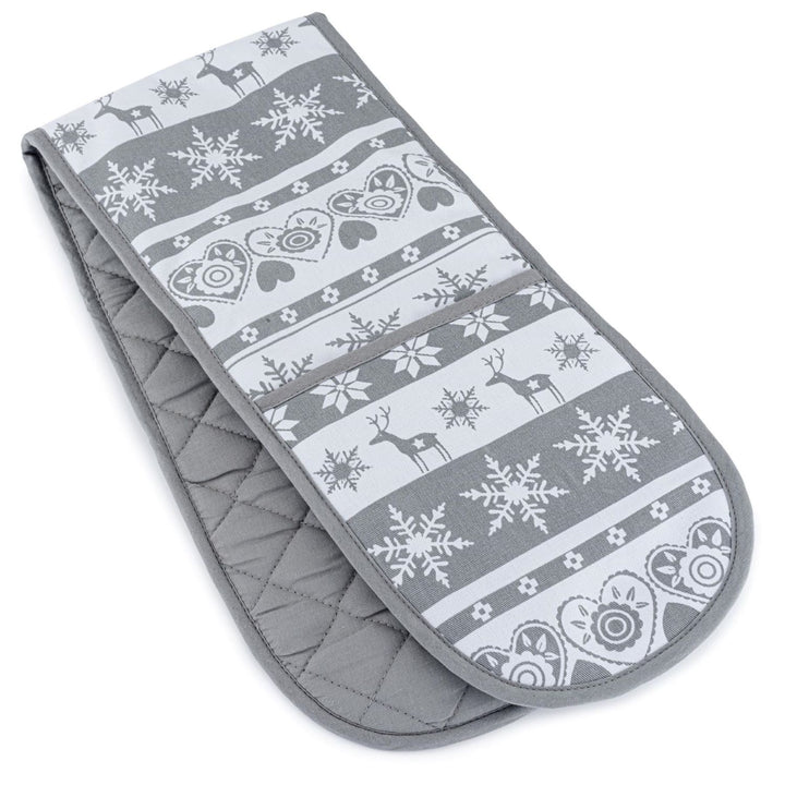 A Nordic-inspired tea towel, a part of the Celebright Christmas Kitchen Range.