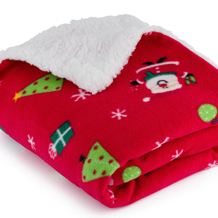 Discover premium quality with Celebright UK's Santa-Sherpa Lining Pet Blanket, measuring 72x110cm.