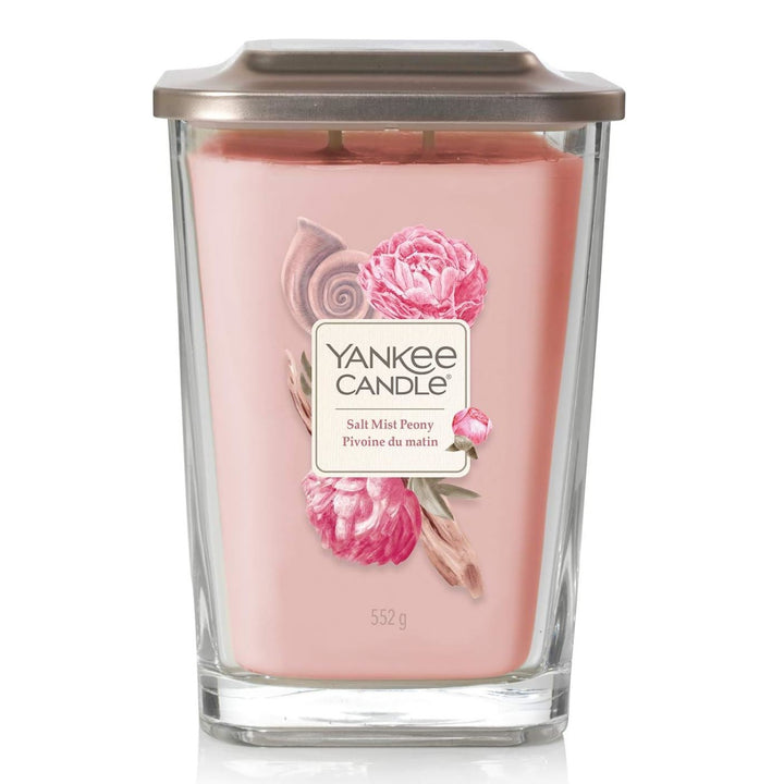 Salt Mist Peony scented candle from Yankee Candle's Elevation Range - A tranquil and serene aroma.