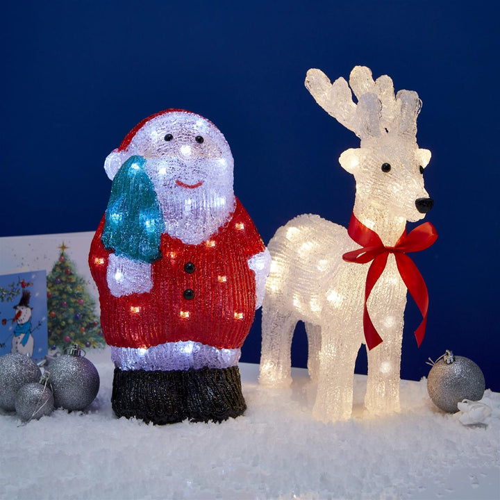 Santa Claus acrylic decoration for festive holiday charm.