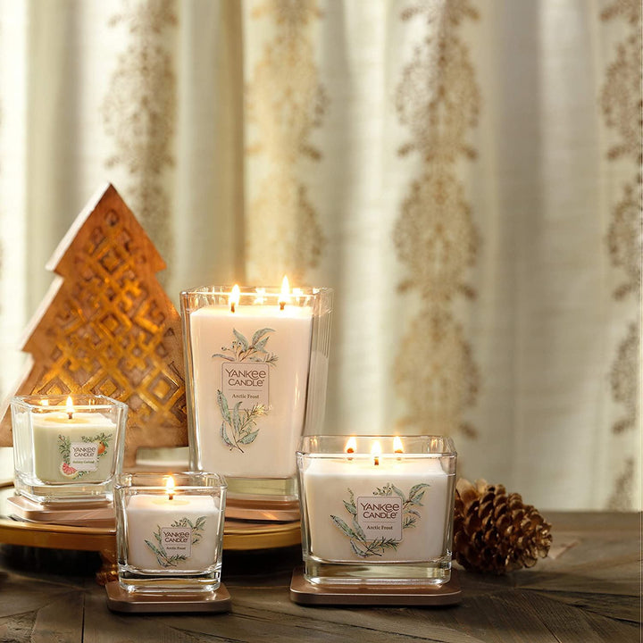 A captivating visual showcasing the blissful experience of Yankee Candle Elevation scented candles.
