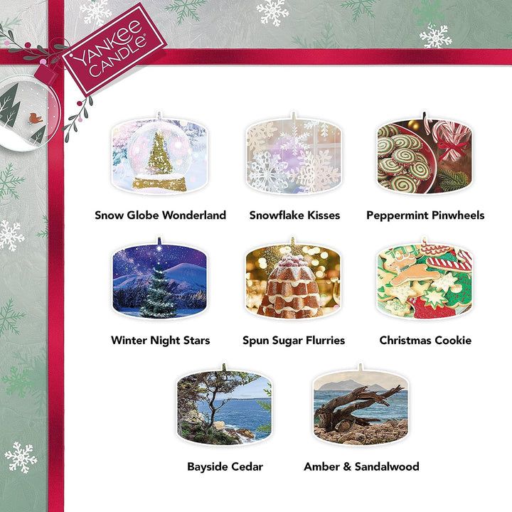 A detailed shot of the Snow Globe Wonderland Collection logo on the Advent Calendar.