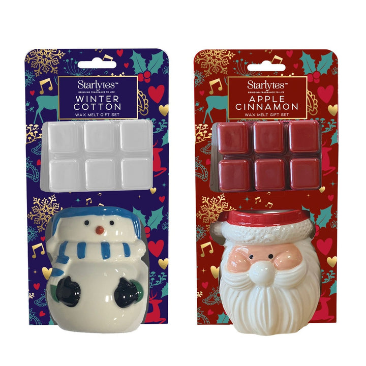 Starlytes Christmas Hanging Burner Gift Set of Snowman & Santa