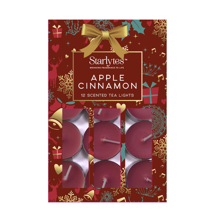 Starlytes Christmas Tealights Set of 12  - Apple Cinnamon
