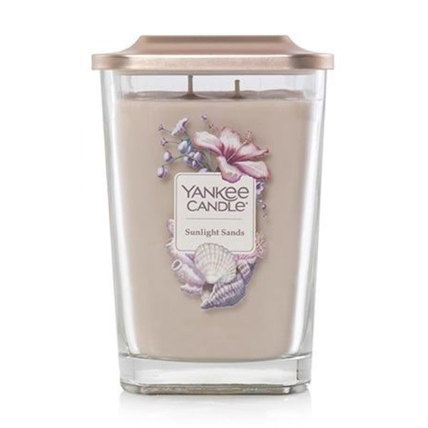 Sunlight Sands Yankee Candle from the Elevation Range - A beach-inspired fragrance with up to 150 hours of burn time.
