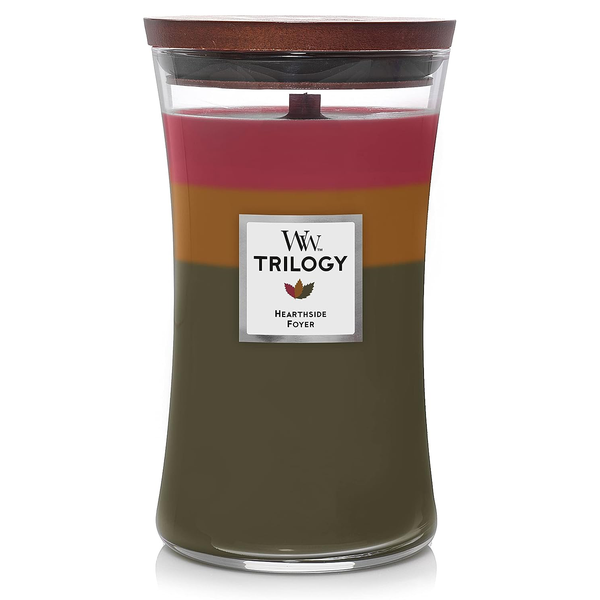 Three fragrances meld together for a captivating sensory experience in the WoodWick Candle Hearthside Foyer.