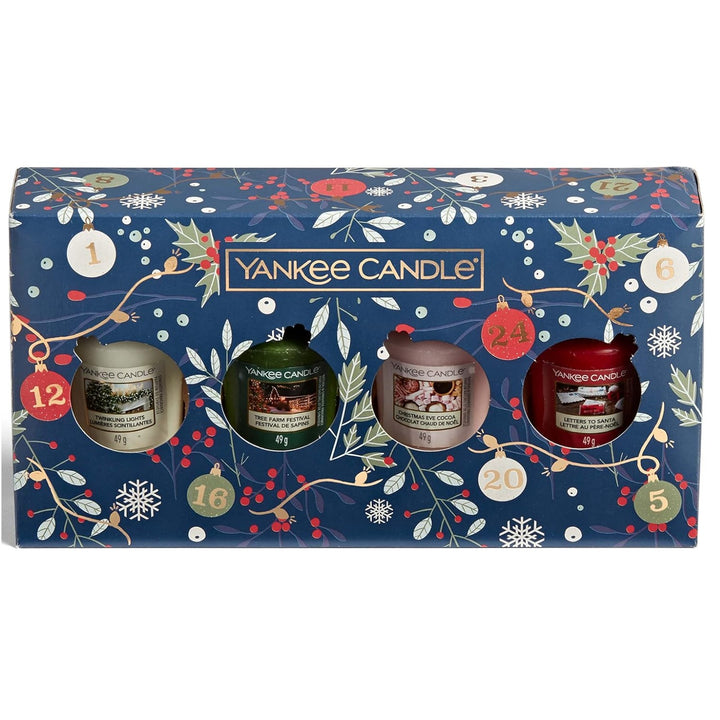 Yankee Candle - Christmas Festive Box - 4 Votive Candles Gift Set