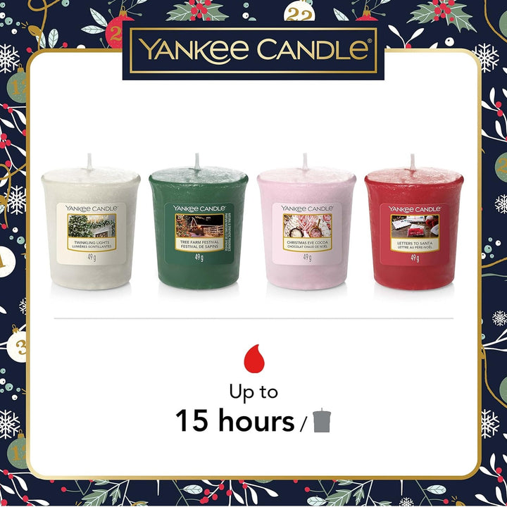 Immerse yourself in the enchanting scents of the season with the Yankee Candle Christmas Festive 4 Votive Gift Set, offering a delightful blend of winter wonderland aromas in each votive.