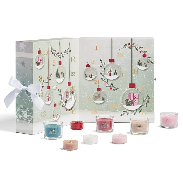 Front view of the captivating Yankee Candle Advent Calendar 2022 Book.