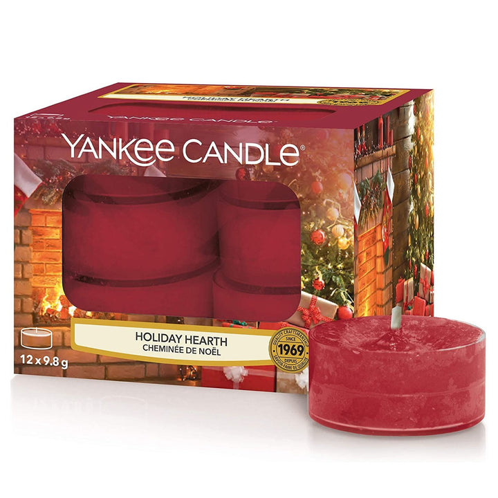 eel the warmth of the Holiday Hearth with Yankee Candle Tea Lights.