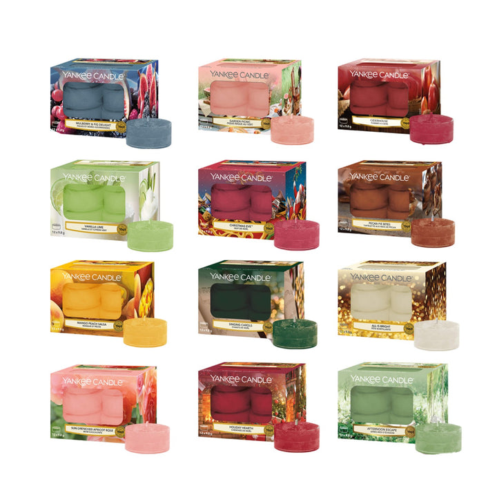 Elevate your space with Yankee Candle Tea Lights - 12-pack featuring captivating scents.